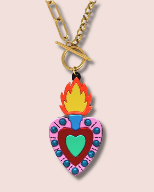 COLLAR CORAZÓN SAGRADO - LAMARY